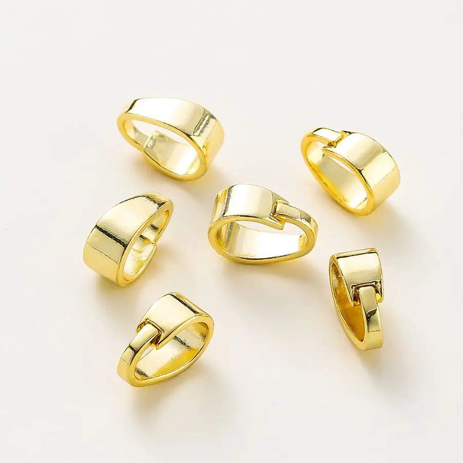 20 teile/los 14K 18K Gold Farbe Anhänger Pinch Bail Clips Melone Samen Charme Verschlüsse Stecker Groß Für DIY Nacklace, der Entdeckungen Image