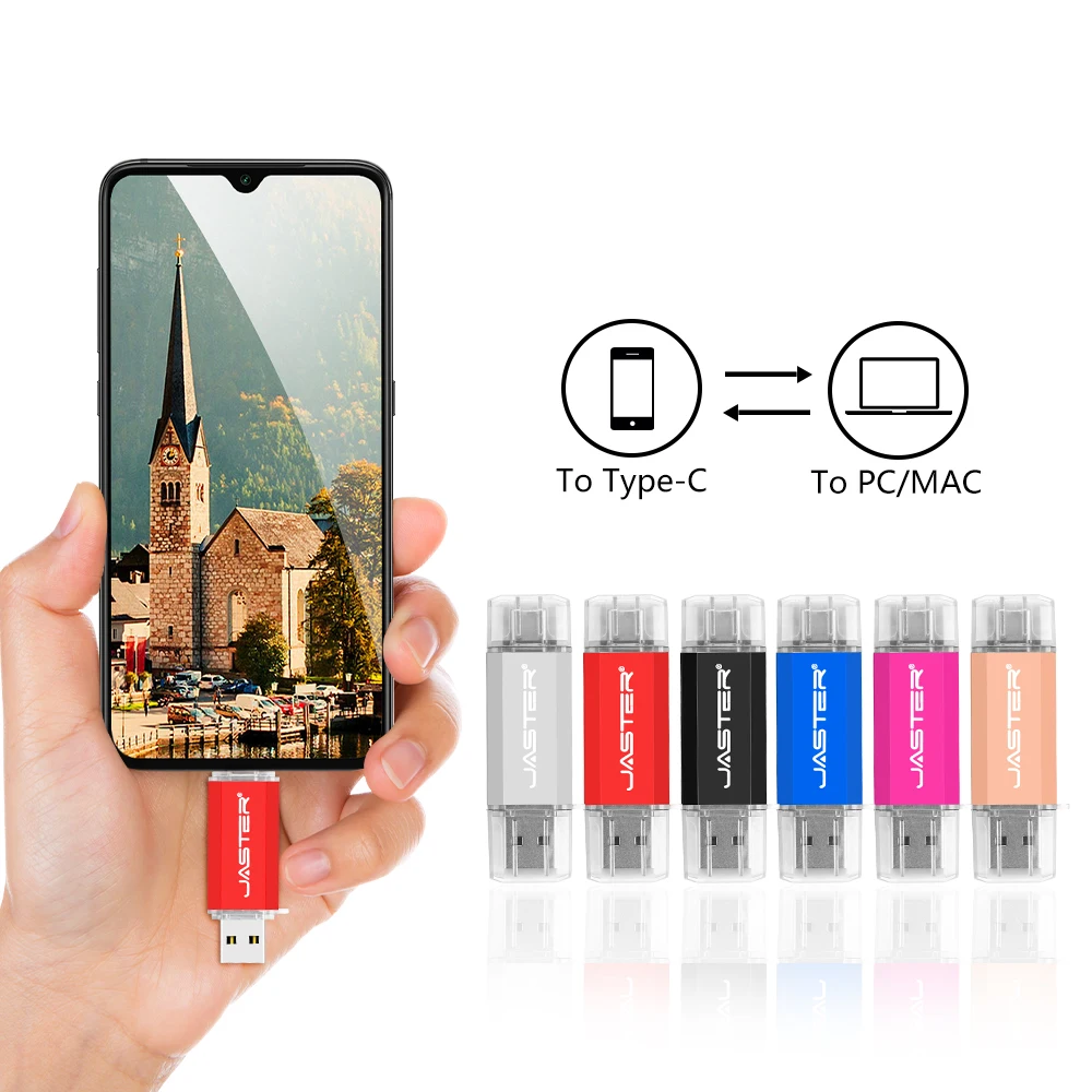 Hotsale JASTER OTG USB-Stick Typ C Pen Drive 512 GB 256 GB 128 GB 64 GB 32 GB 16 GB 8G USB-Stick 3.0 Pendrive für Typ-C-Gerät Image