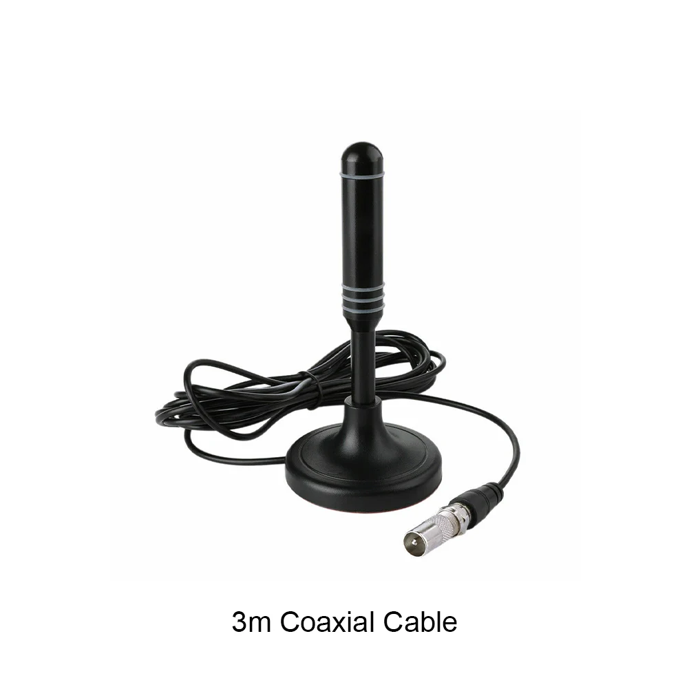 Tragbare TV-Antenne, 300 cm, Koaxialkabel, für drinnen und draußen, digitale HD-Freeview-Antenne, DVB-T, DVB-T2, DAB, Plug-and-Play für Smart TV Image