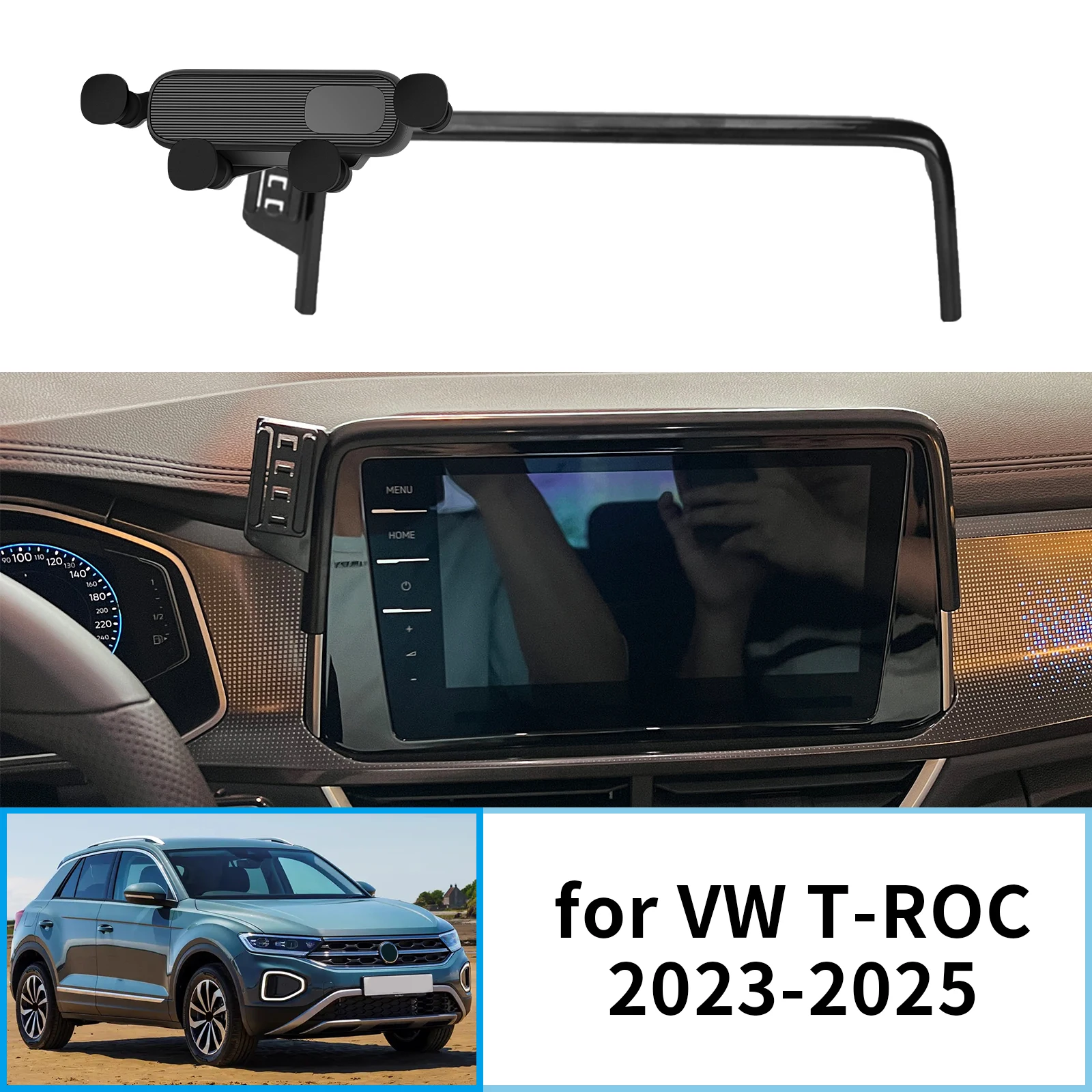 Auto-Handyhalter für VW T-ROC 2023 2024 2025, GPS-Halterung, Navigationsständer, Autozubehör Image