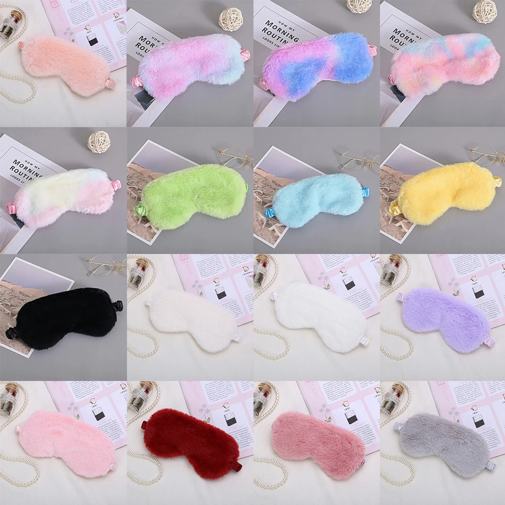 1pc Schlaf Maske Schlafen Augenbinde Weiche Plüsch Augen Masken Nette Liebe Wolke Augen Abdeckung Plüsch Maske Augenklappe Nickerchen Gesundheit auge Abdeckung Image