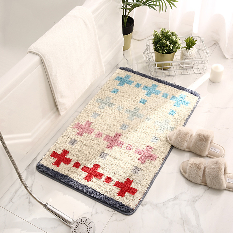Bathroom Mat Non-Slip Absorbent Quick Dry Floor Rug for Shower Toilet Sink Entryway Home