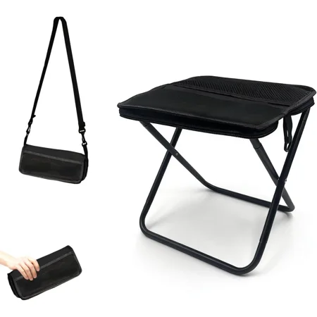 Portable Backpack Chair Foldable Stool - 3 in 1 Compact Travel Stool Bag for Outdoor Camping Hiking Fishing Sporting Events | Lightweight Carry On Durable & Hands-Free