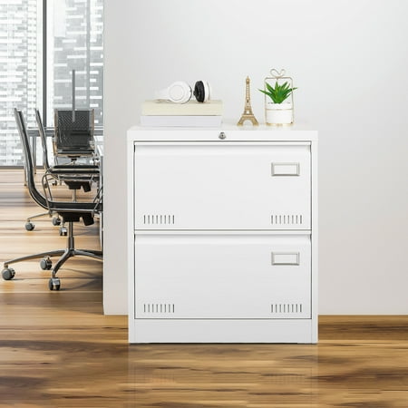 Jopath Filing Cabinet Lateral File Cabinet Gangmei Metal Lateral File Cabinet 2-Drawer Metal Lateral File Storage Cabinet Locking Metal File Cabinets Office Filing Cabinet For Files A4 Size