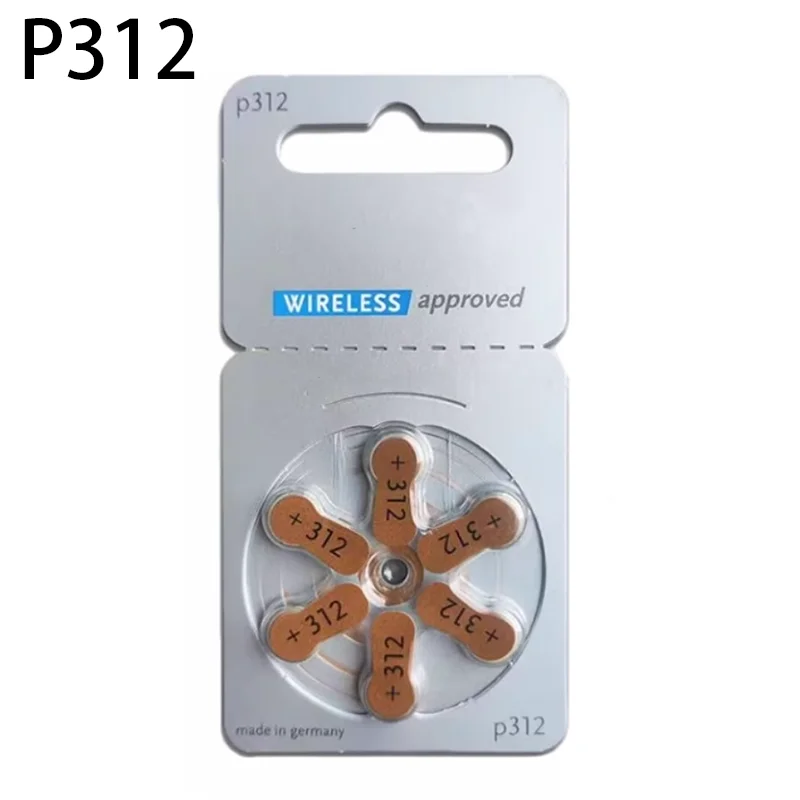 12 teile/los EINE 312 P312 312 PR41 Zink Luft Batterie Taste Batterien Für Hörgerät Beste Qualität Image
