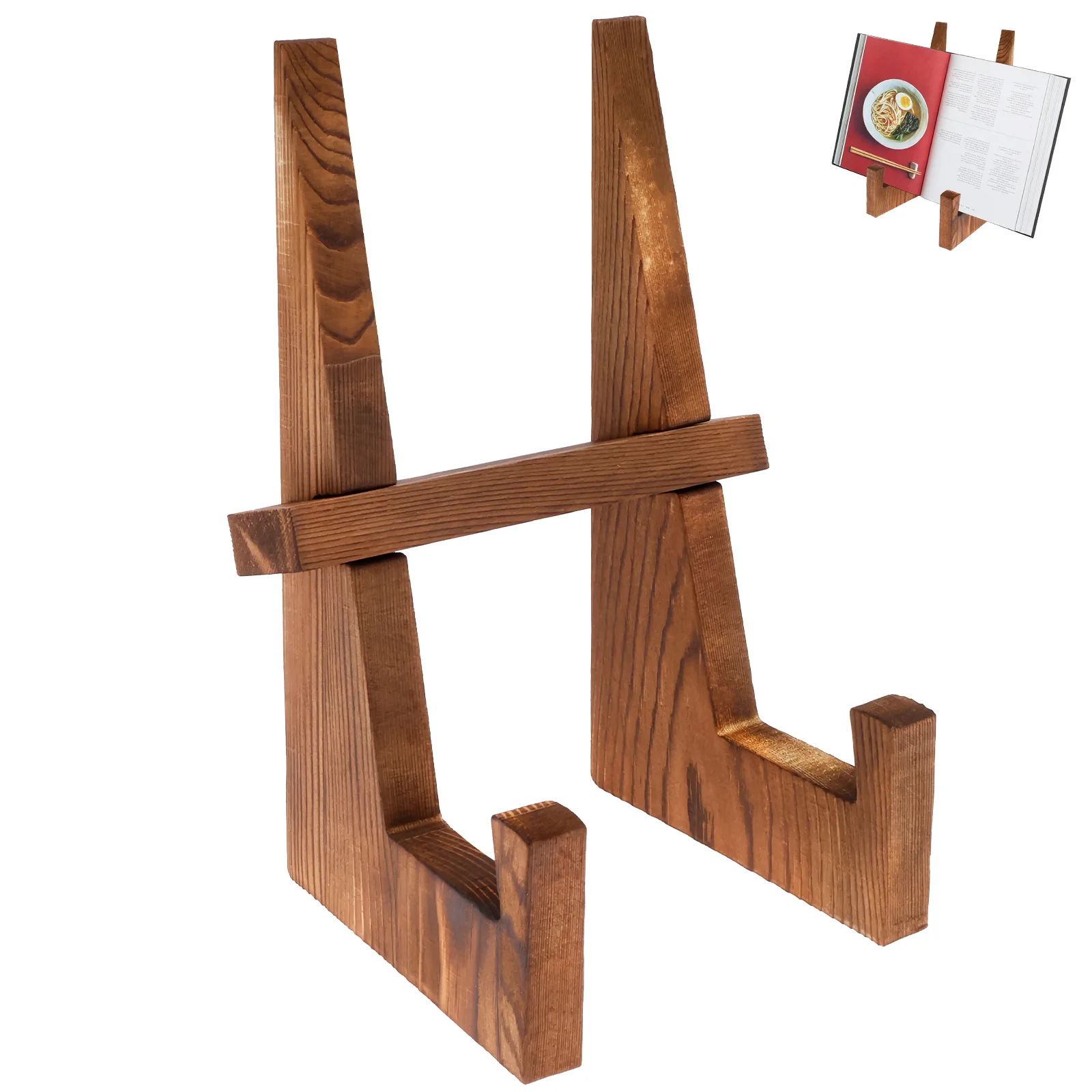 Tellerständer aus Holz, abnehmbarer Tellerhalter aus Holz, dekorativer Ausstellungsständer aus Holz zum Präsentieren von Tischbildern, Fotorahmen