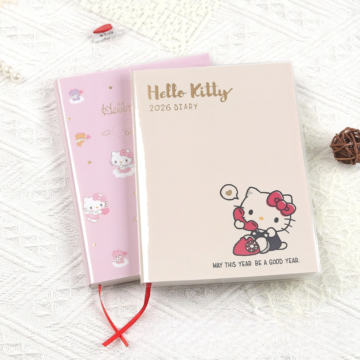 96 Blatt Hello Kitty 2026 Planer Zeitplan Agenda Notizbuch Täglich Wöchentlich Monatlich Tagebuch Tagebuch für Studenten Schule Schreibwaren Neu