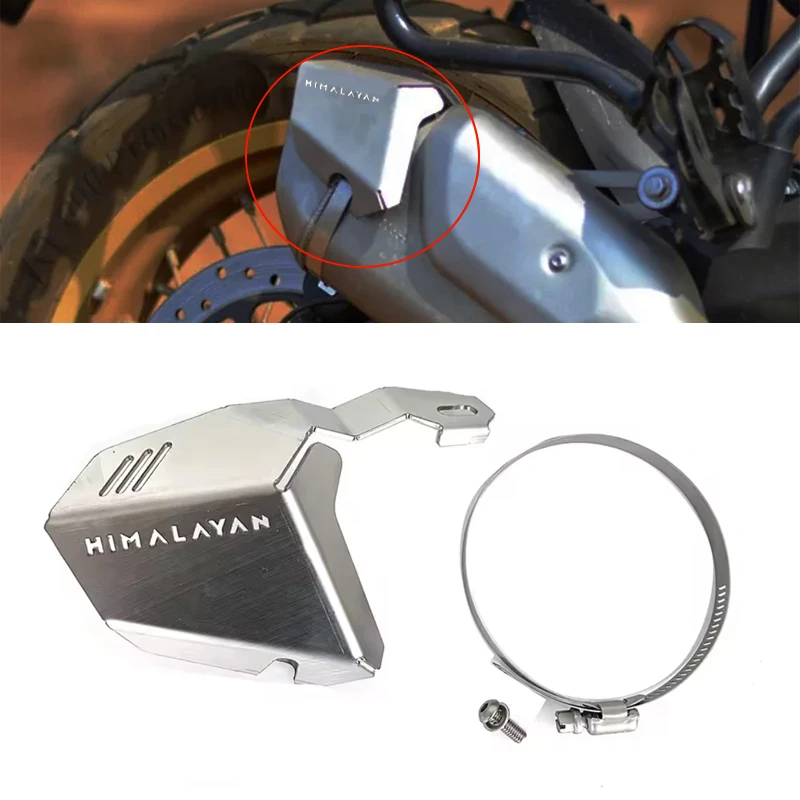 Für Himalayan 450 HIMALAYAN 452 450 2024 2025 Motorrad Auspuffrohr Schutz Hitzeschild Abdeckung Schutz Anti-verbrühungen Abdeckung Image
