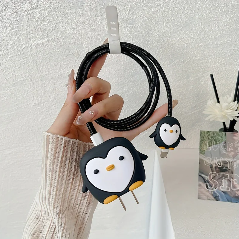 Für Apple 18 W/20 W Cartoon Ladegerät Schutz Abdeckung Für iPhone 16 Pro Max 15 12 13 14 Ladekabel schutzhülle Zubehör Image