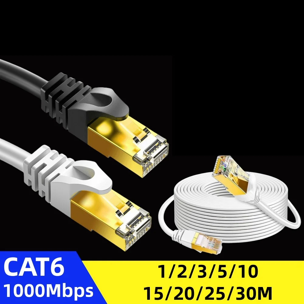 Cavo Ethernet Cat 6 Rete LAN Cavo di rete velocità Cat6 Rj45 1 Gbps 1000 Mhz 26AWG 1 m 2 m 3 m 5 m 10 m 20 m 30 m Per modem router