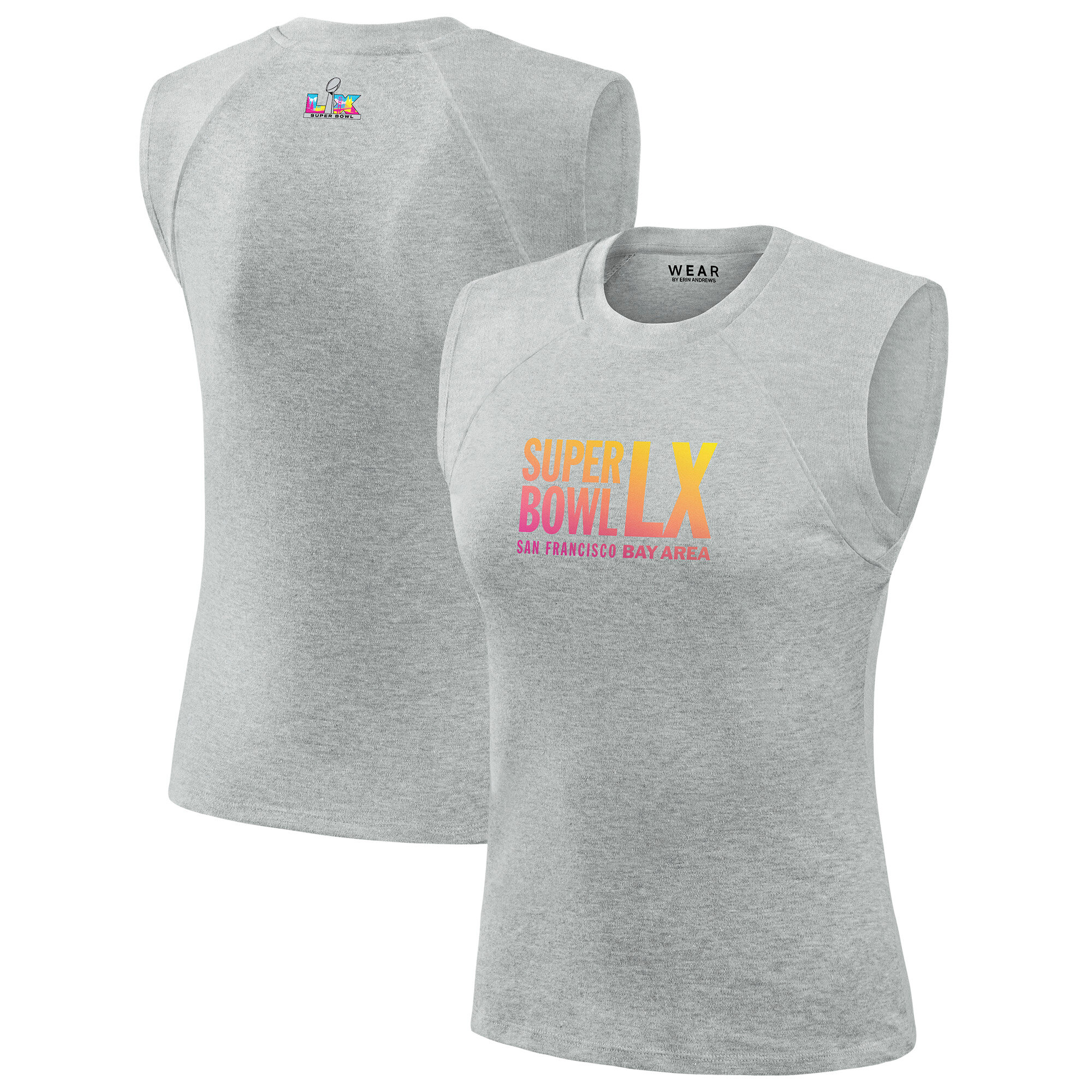 Women's WEAR by Erin Andrews Gray Super Bowl LX Raglan Tank Top