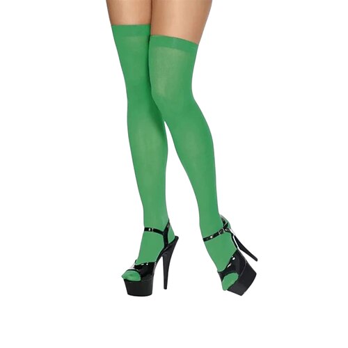 Grüne Kniestrümpfe mit Kleeblattmuster zum St. Patrick's Day – perfekt für festliche Anlässe und Feiertage Image