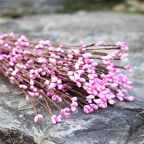 100 künstliche Osterbeerenstiele – farbenfrohe Kunststoffblumendekoration für DIY-Kränze und Frühlingsdeko für Zuhause Eventdekorationen, perfekt für Ostern, Valentinstag, St. Patrick's Day und Image