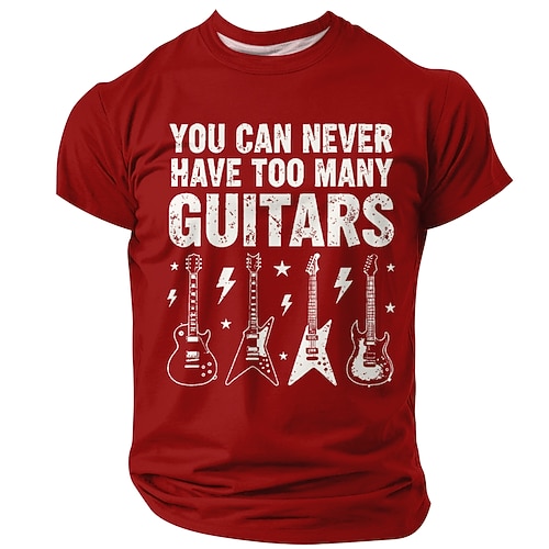 Man kann nie genug Gitarren haben – Lustiges Gitarristen-T-Shirt mit Grafik, Geschenk für E-Gitarristen, Musiker, Vintage-Rock-Kleidung, Größen S, M, L, XL, XXL, XXXL Image