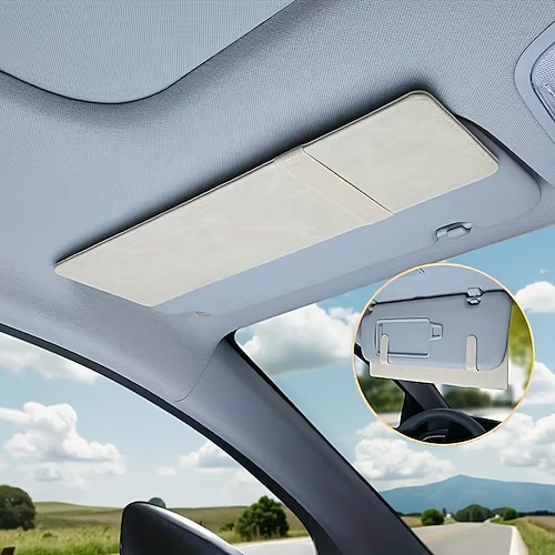 Universelle Sonnenblendenverlängerung für Autos – Blendschutz-Sonnenblende mit Sicherheitsverschluss, strapazierfähiges Material verbessert Sonnenschutz und Komfort, geeignet für die meisten
