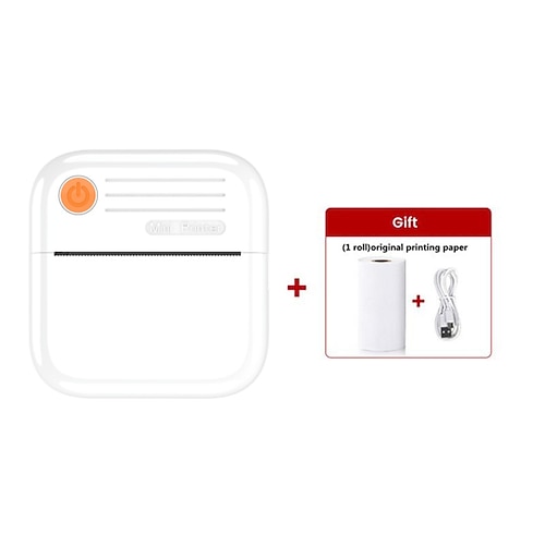 Mini-Aufkleberdrucker, tintenloser Thermodrucker im Taschenformat, kabelloser Bluetooth-Fotodrucker Etikettendrucker für Tagebücher, Lernnotizen, b tragbarer Drucker, kompatibel mit iOS Android, Image