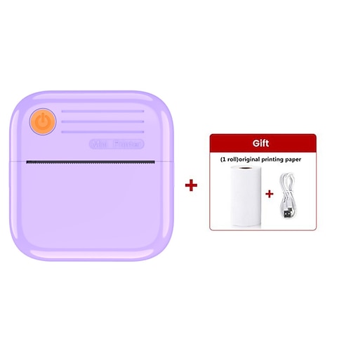 Mini-Aufkleberdrucker, tintenloser Thermodrucker im Taschenformat, kabelloser Bluetooth-Fotodrucker Etikettendrucker für Tagebücher, Lernnotizen, b tragbarer Drucker, kompatibel mit iOS Android, Image
