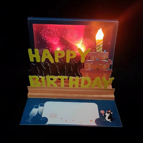 Geburtstagskarten, Feuerwerk, Pop-up-Torte, Licht- und Musikeffekte, Geburtstagsgeschenke, Dekorationen, Valentinstagsgeschenke, Vatertagsgeschenke, Muttertagsgeschenke Image