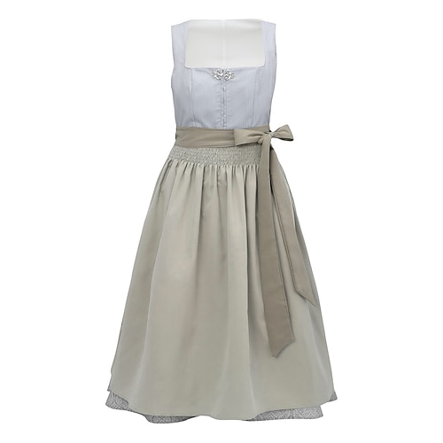 Oktoberfest Kleid Dirndl Trachtenkleider Dienstmädchen Bayerisch Deutsch Wiesn Damen Karneval Bier Festival Stoff im traditionellen Stil Kleid Schürze Ohne Bluse Image