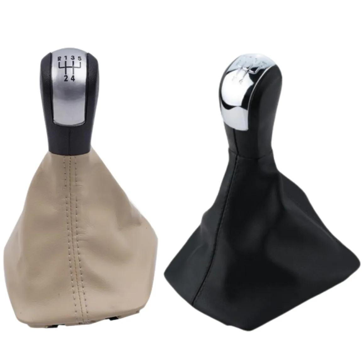 Per Skoda Octavia 2 A5 A6 2004 2005 2006 2007 2008 2009 2010 2011 2012 2013 5/6 Velocità Leva del cambio Bastone Pomello Del Cambio Stivale In Pelle