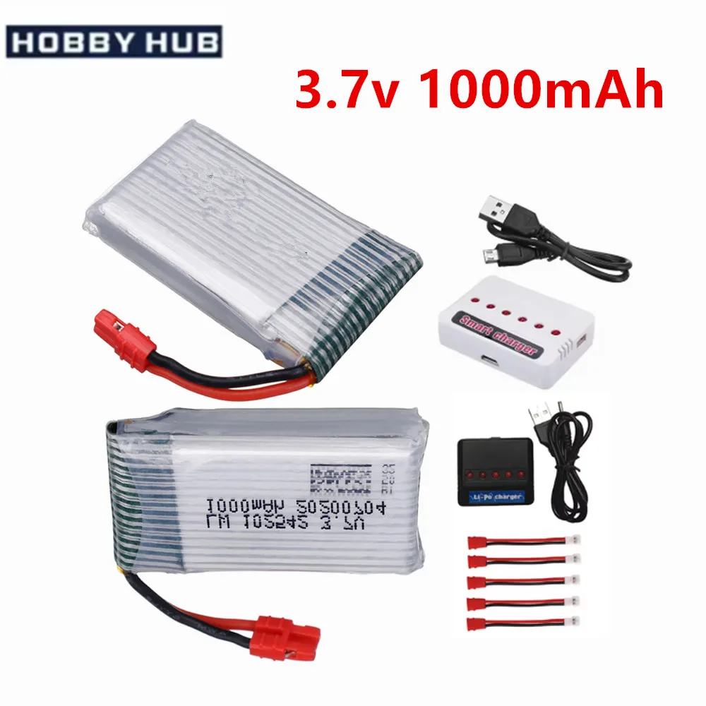 Verbesserter 3,7 V 1000 mAh 25c Lipo-Akku + Ladegerät für Syma X5HC X5HW X5UW X5UC RC Quadcopter Drohne Ersatzteil Image