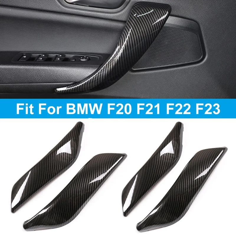 2/4 pezzi per BMW 1 2 serie F20 F21 F22 F23 stile fibra di carbonio maniglia interna della porta pannello rivestimento parti di decorazione lato sinistro e destro