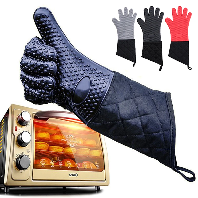 Silikon Mikrowelle Handschuhe BBQ Handschuhe Backen Hot Pot Tablett Schüssel Schüssel Halter Ofen Handschuhe Hitzebeständige Küche Backen Kochen Werkzeug Image