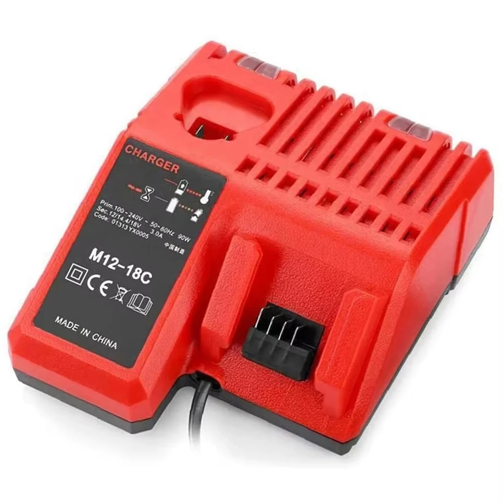 Ersetzen Sie das 3A 12V 14V 18V Rapid Fast Li-Ion-Ladegerät, passend für Milwaukee M12-18C Dual Port Multi-Voltage Lithium-Ionen-Akku M12 M18 Image