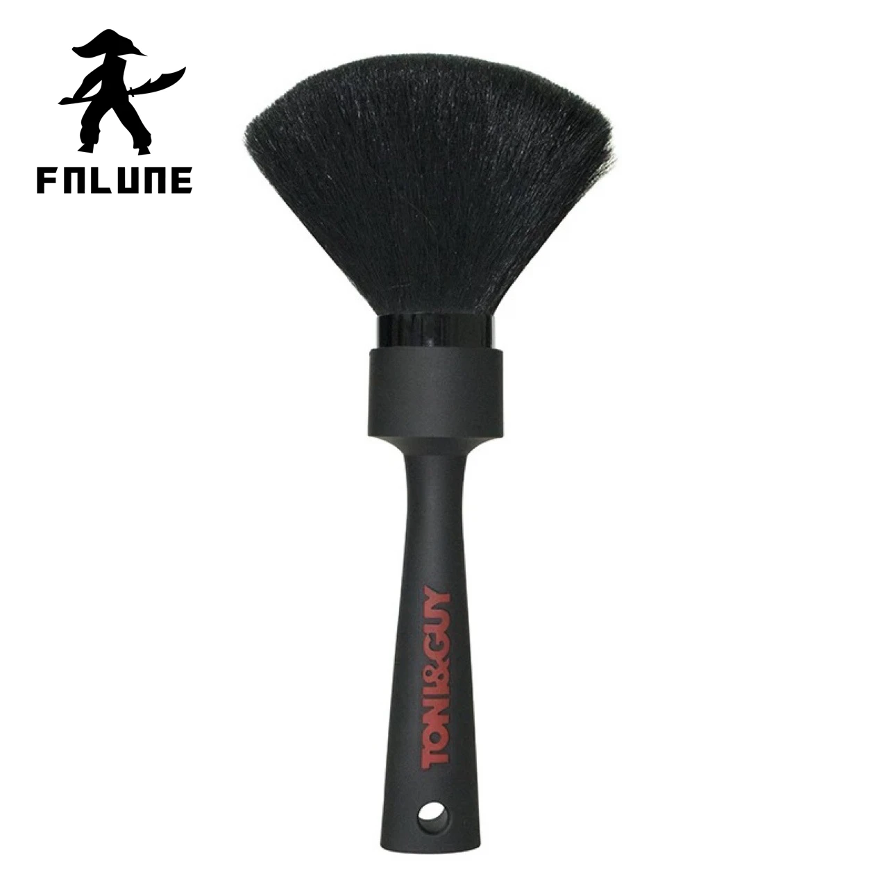 FnLune Spazzola per capelli triturata Manico lungo Tony Copertura Spazzola per polvere Spazzola per capelli in fibra Testa di rasatura Spazzola morbida per capelli Spazzola per capelli Spazzola per