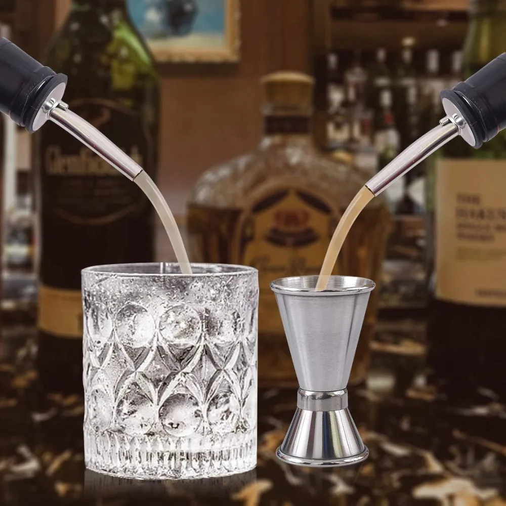 Neue Wein Gießen Wein Bar Cocktail Shaker 6/12 stücke Edelstahl Phantasie Shaker Mund Wein Flasche Stopper Ablauf flasche Stopper Image