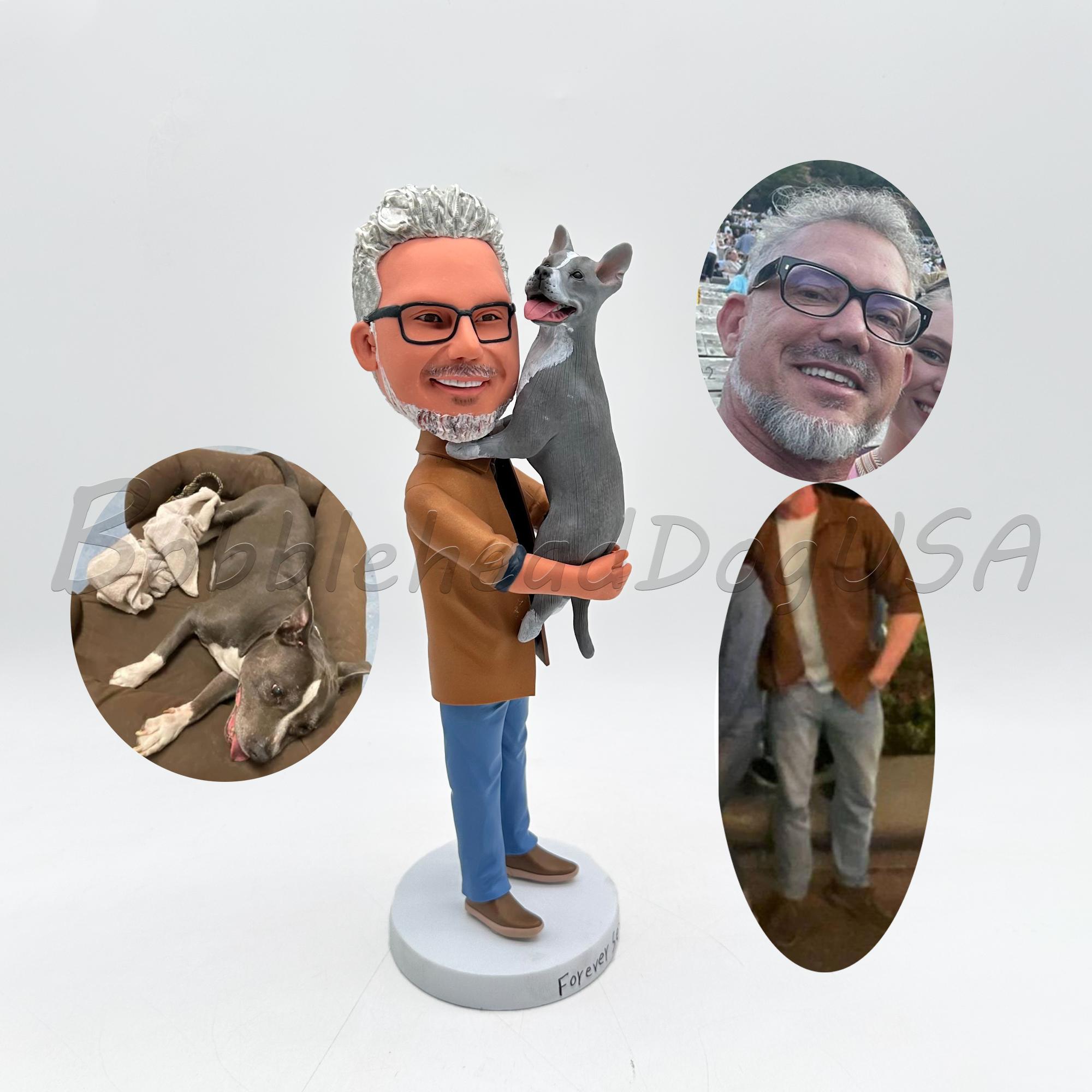 Bobblehead personalizzati, statuette bobblehead con cani, bobblehead personalizzati con il capo, bobblehead personalizzati con il fidanzato, bobblehea