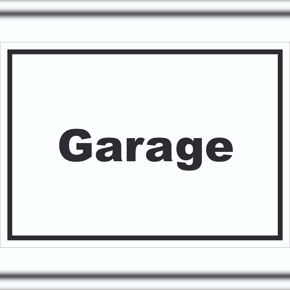 HB-Druck Garage Schild mit Text Auto Stellplatz waagerecht A1 Rückseite selbstklebend Image