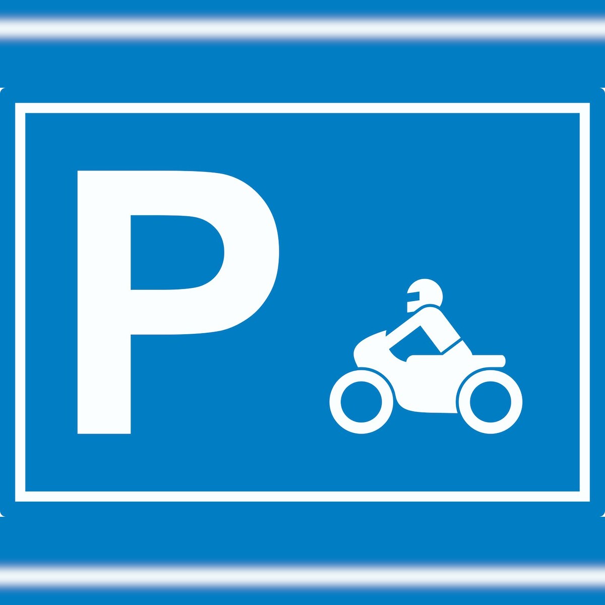 HB-Druck Motorrad Bike Parkplatz Aufkleber waagerecht A2 (420x594mm) Image