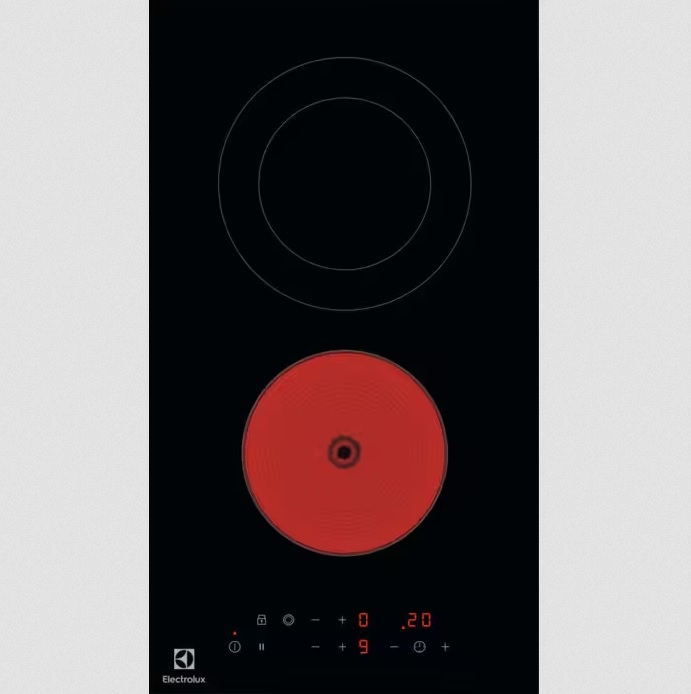 AEG Autarkes Kochfeld / Strahlenbeheizt / 30 cm / Aufliegend / 2 Kochzonen / Kindersicherung LHR3233CK Image