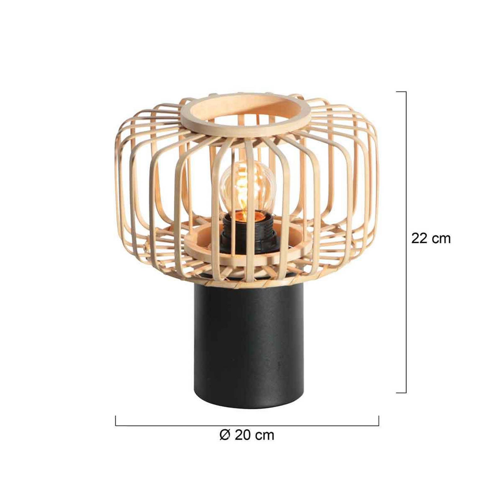 Steinhauer Tischlampe Bloeba, Holz hell, für Wohn- / Esszimmer, Holz, Skandinavisch, Tischlampe
