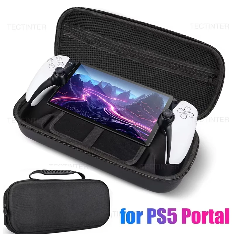 For PS5 Portal Handheld Game Console Accessories Portable Bag Case EVA Hard Carry Storage Bag For Sony PlayStation 5 Portal
