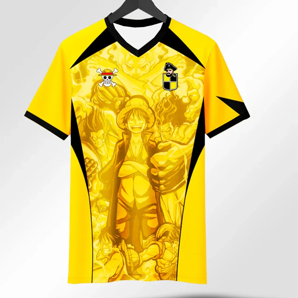 2026 Neues COQUIMBO One Piece Ruffy Jersey Herren Damen Übergroßes, atmungsaktives, schnell trocknendes Sportshirt Kinder Gelbes T-Shirt