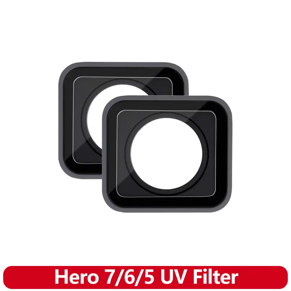 Hero 7/6/5 UV-Filter, Aluminiumrahmen, optische Glaslinse, Ersatz-Schutzkappe für GoPro Hero 5, 6, 7, Action-Kamera-Zubehör Image