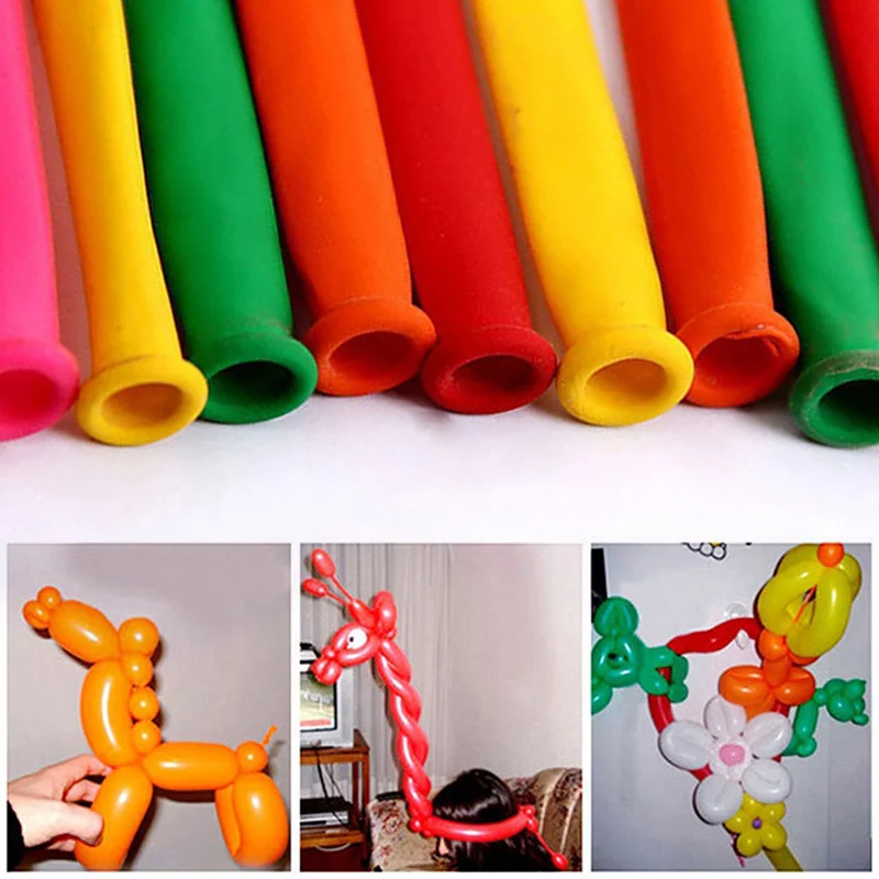 200 stücke Magie lange Ballon form Clown Luftballons prächtige Farben Umweltschutz material Kinder Party DIY Ballon Image