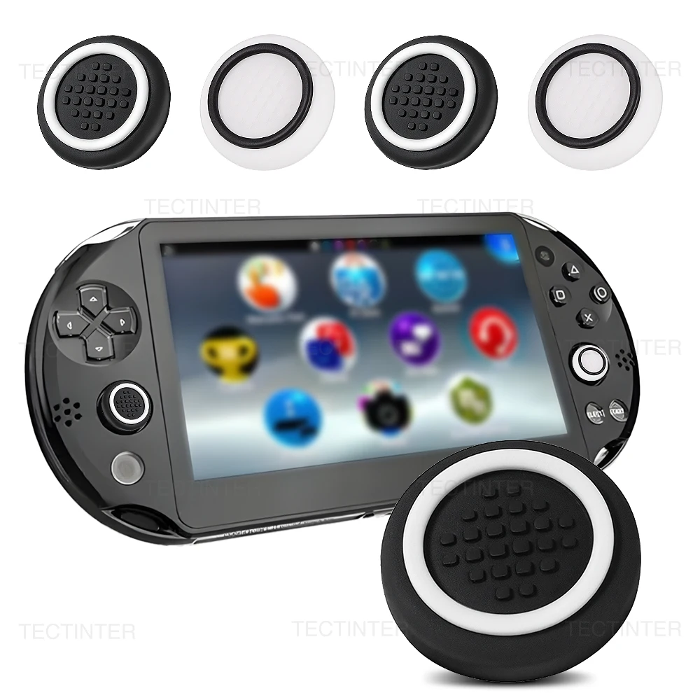 4 stücke Silikon Thumbstick Grip Abdeckung Für Psvita PSV1000/2000 Konsole Joystick Caps Reparatur Teile Schutz Fall Spiel Zubehör Image