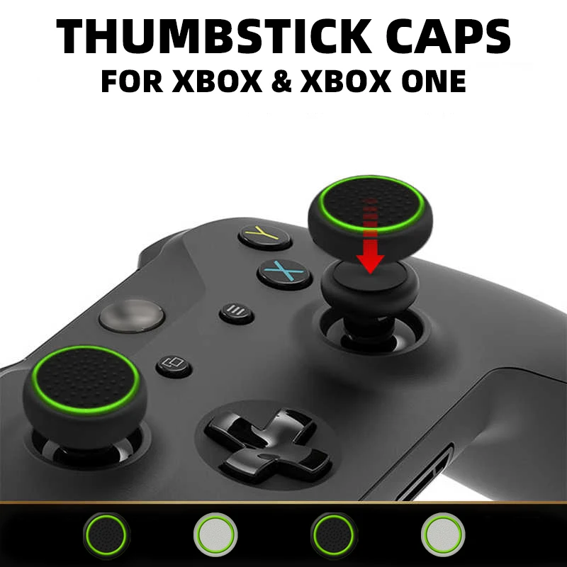 Analoge ThumbStick-Griffkappen aus Silikon für Xbox One/Xbox Series X S/Xbox 360-Controller-Zubehör, Thumbstick-Griffkappen Image