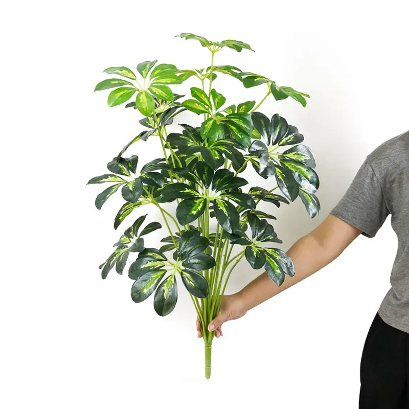 75 cm, 24 Köpfe, große künstliche tropische Pflanzen, Monstera-Blätter, Kunststoff, Dschungellaub, gefälschter Palme für Hausgarten-Dekoration Image
