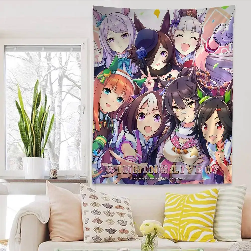 Anime Uma Musume Pretty Derby Anime Anime Wandteppich Hängende Tarot Hippie Wandteppiche Wohnheim Home Decor Image