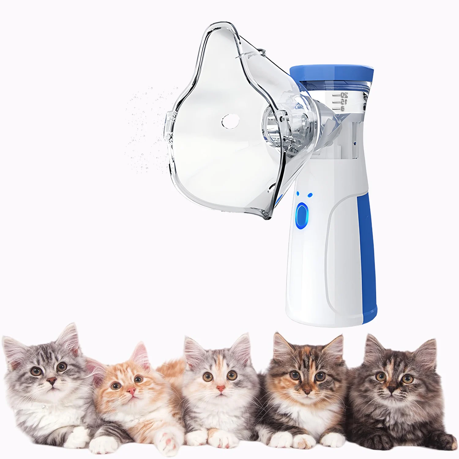 Pet Asthma Inhalator Vernebler zur Linderung von Atemwege. Einfach zu verwendendes Gerät für Veterinärtiere fördert die Gesundheit von Haustieren Image