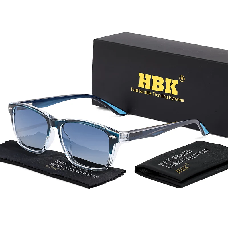 HBK Vintage Männer Punk Sonnenbrille Quadratische Polarisierte Linse Sonnenbrille Gradienten Objektiv frauen Marke Fahren Party Gläser Geschenk Image