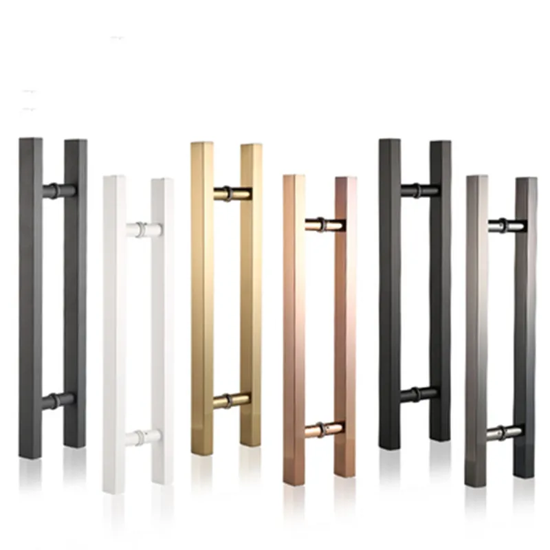 Dusche Bad Edelstahl Holz Glas Türgriff (XYLS-017)