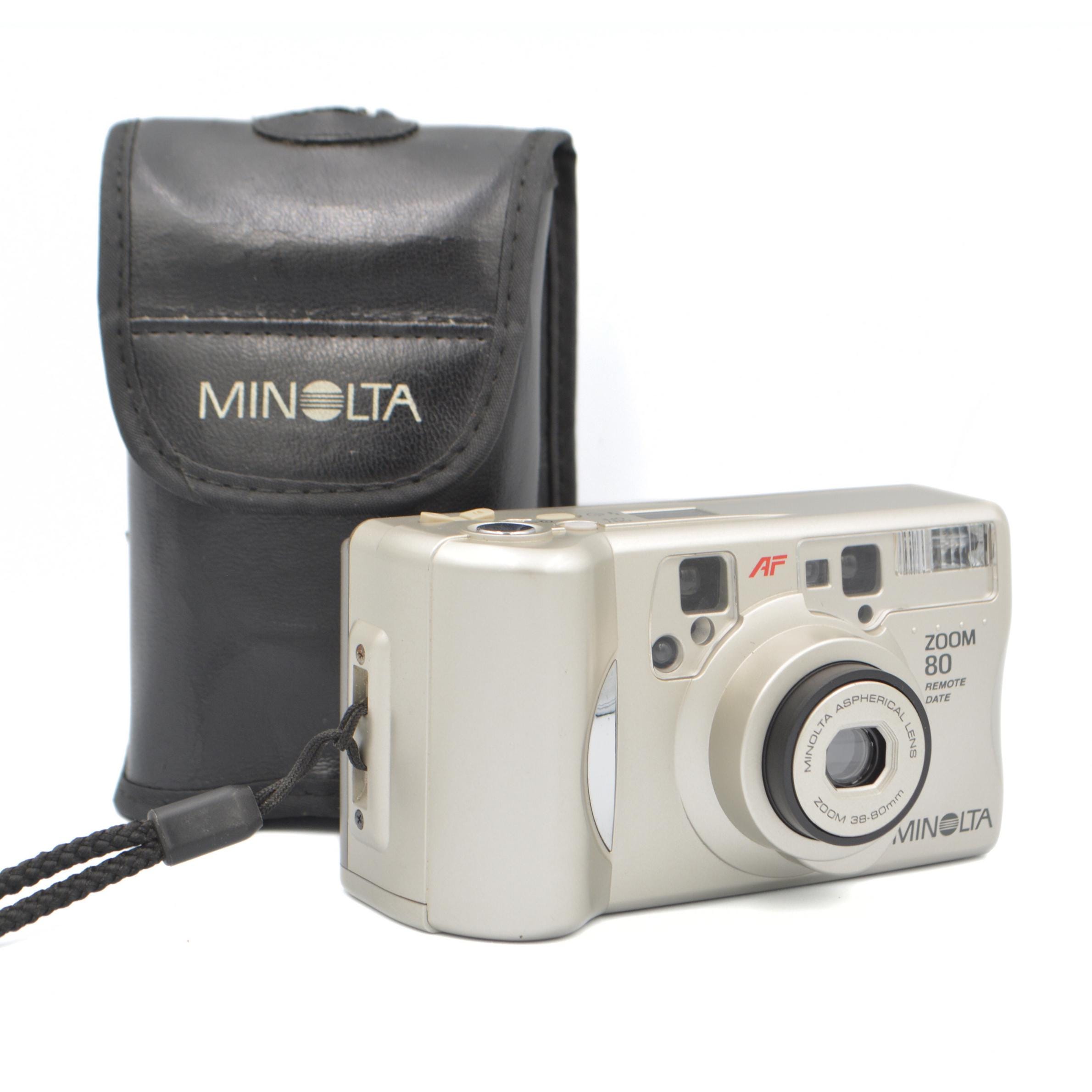 Fotocamera vintage Minolta Zoom 80 Compact 35 mm Film Point and Shoot Fotocamera vintage a pellicola Pellicola TESTATA E FUNZIONANTE Fotocamera vintag