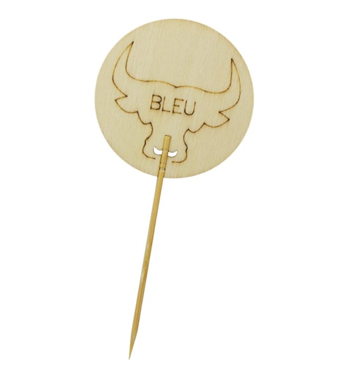 MONOUSO - Zahnstocher Marker Zu Wenig Gemacht “Bleu” 9cm (1200 Stück) Image