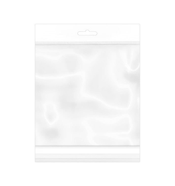 MONOUSO - Flachbeutel BOPP Falte Klebstoff mit Euro-Loch 12,5x12x5cm G160 (1.000 Stück) Image