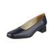 Amblers Womens Walford Navy Leather Low Heel Court Shoe 5